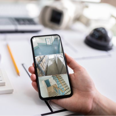 Jamestown security camera feed on cell phone